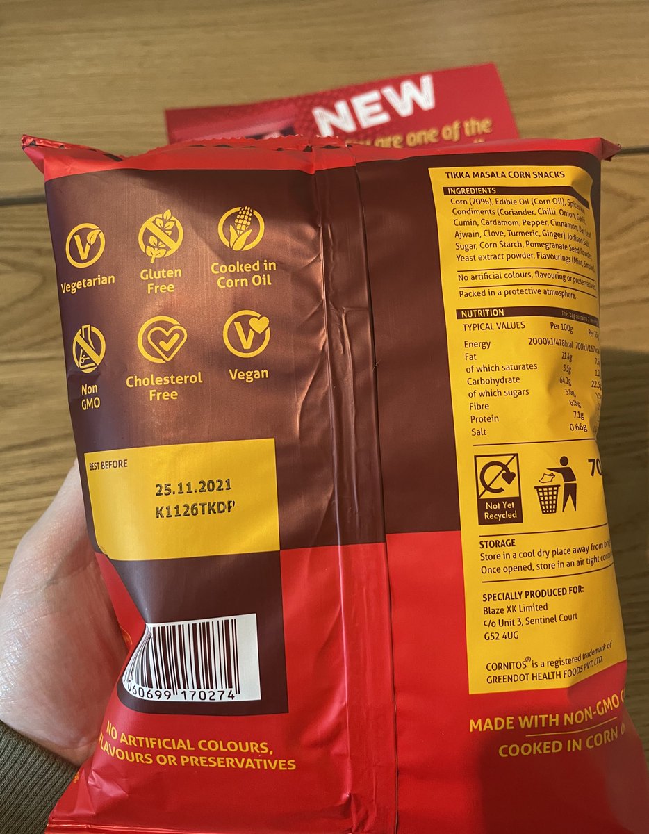 All_Things_New_'s tweet photo. [Gifted] Spicy Tikka Masala Cornitos! 🔺 These super tasty nacho crisps now come in a yummy tikka masala flavour 🤤 Grab them now on Amazon or your local convenience store @CornitosUK #cornitos #spicy #tikkamasala #nachocrisps #gifted #wellthisisnew https://t.co/DULVAU1pKJ