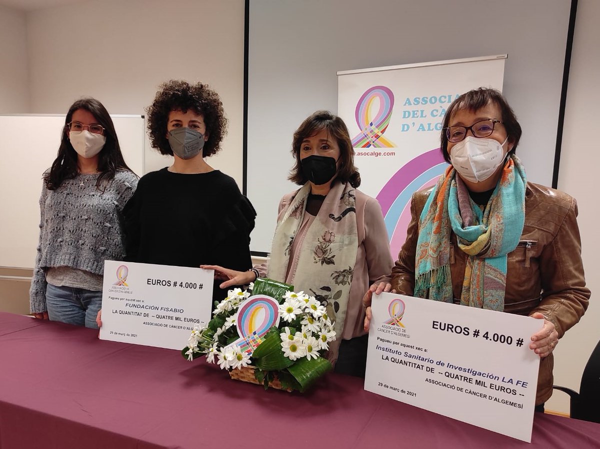 📝 La asociación ASOCALGE dona 4.000€ al Área de #Cáncer y Salud Pública de Fisabio para continuar investigando sobre #cáncerdemama

🔗 fisabio.san.gva.es/web/fisabio/no…