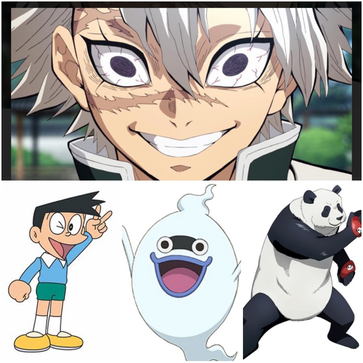 ぶぶ アラサー3児wm 妖怪ウォッチ始まった めっちゃ落ち着くゆるさ 長男に ウィスパーの声やってる人 鬼滅の風柱と スネ夫と呪術のパンダと同じなんだよ ってドヤ顔で教えたら あのさー 前からそういうのよく言うけど それ知って何が