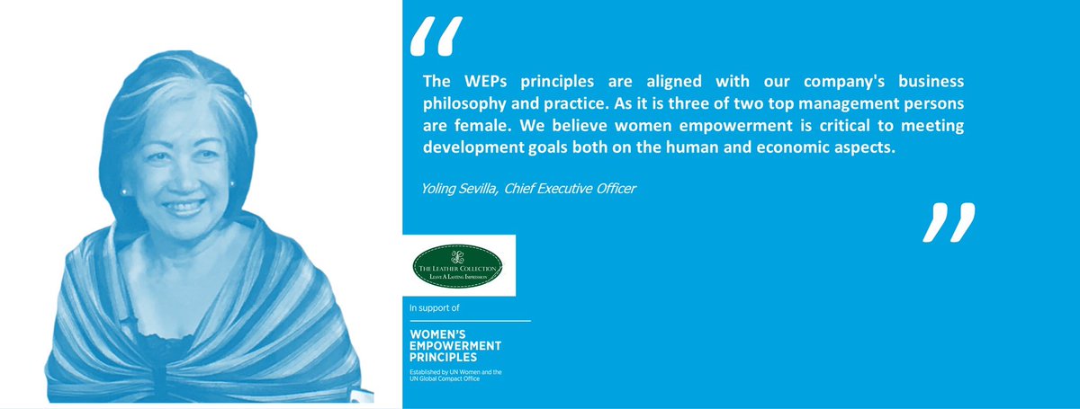 The Leather Collection, Yoling Sevilla: proud signatory to the <a href="/unwomenasia/">UN Women AsiaPacific</a> women empowerment principles #weps #WeEmpowerAsia