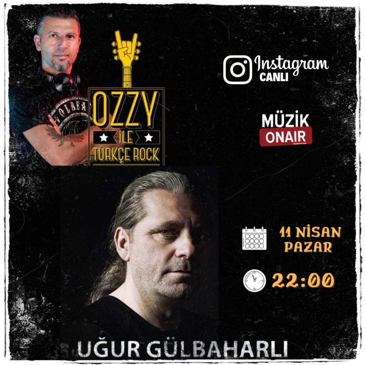 Bu Hafta w/ <a href="/UGulbaharli/">UĞUR GÜLBAHARLI</a> 
#ozzyileturkcerock @rapor2 <a href="/muzikonair/">Müzikonair</a> 
instagram.com/muzikonair