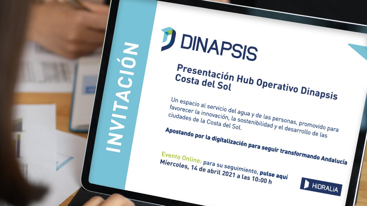 No te pierdas la presentación del #HubOperativo de 
@dinapsis #CostaDelSol 🙌😀
💧Un espacio al servicio del agua y de las personas para favorecer la #innovación y el #DesarrolloSostenible
📅Miércoles, 14 de abril
⏰10h
🎥Síguelo aquí: youtu.be/sGbH4ZKMSCw
<a href="/InfoHidralia/">Hidralia</a>
