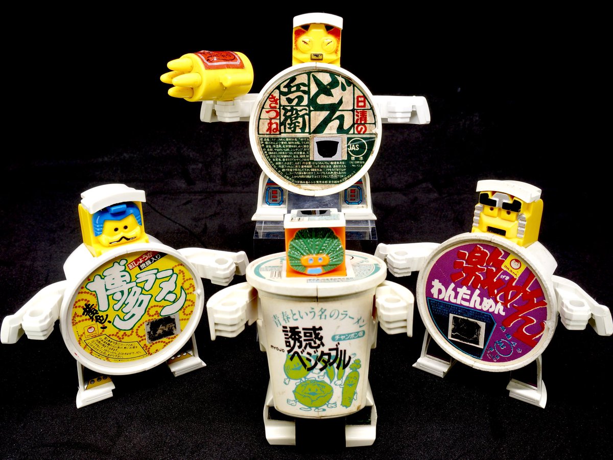 テレコマ戦士を集め始めました。今回はどんぶりマンとカップマン。1985