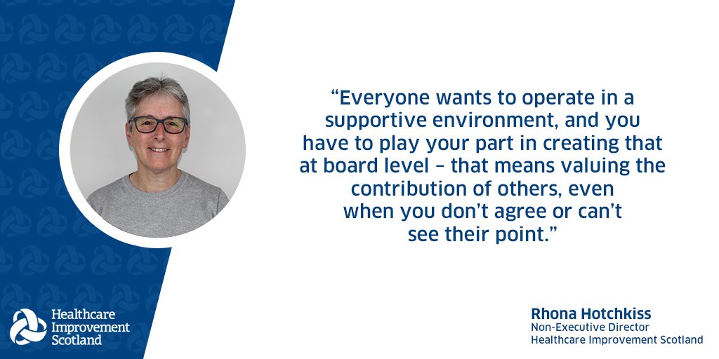 What’s it like being a non-executive director on the board of Healthcare Improvement Scotland? As we recruit for a new board member, Rhona Hotchkiss explains how she became a non-executive director and the qualities you need for the role: blog.healthcareimprovementscotland.org/2021/04/09/get…