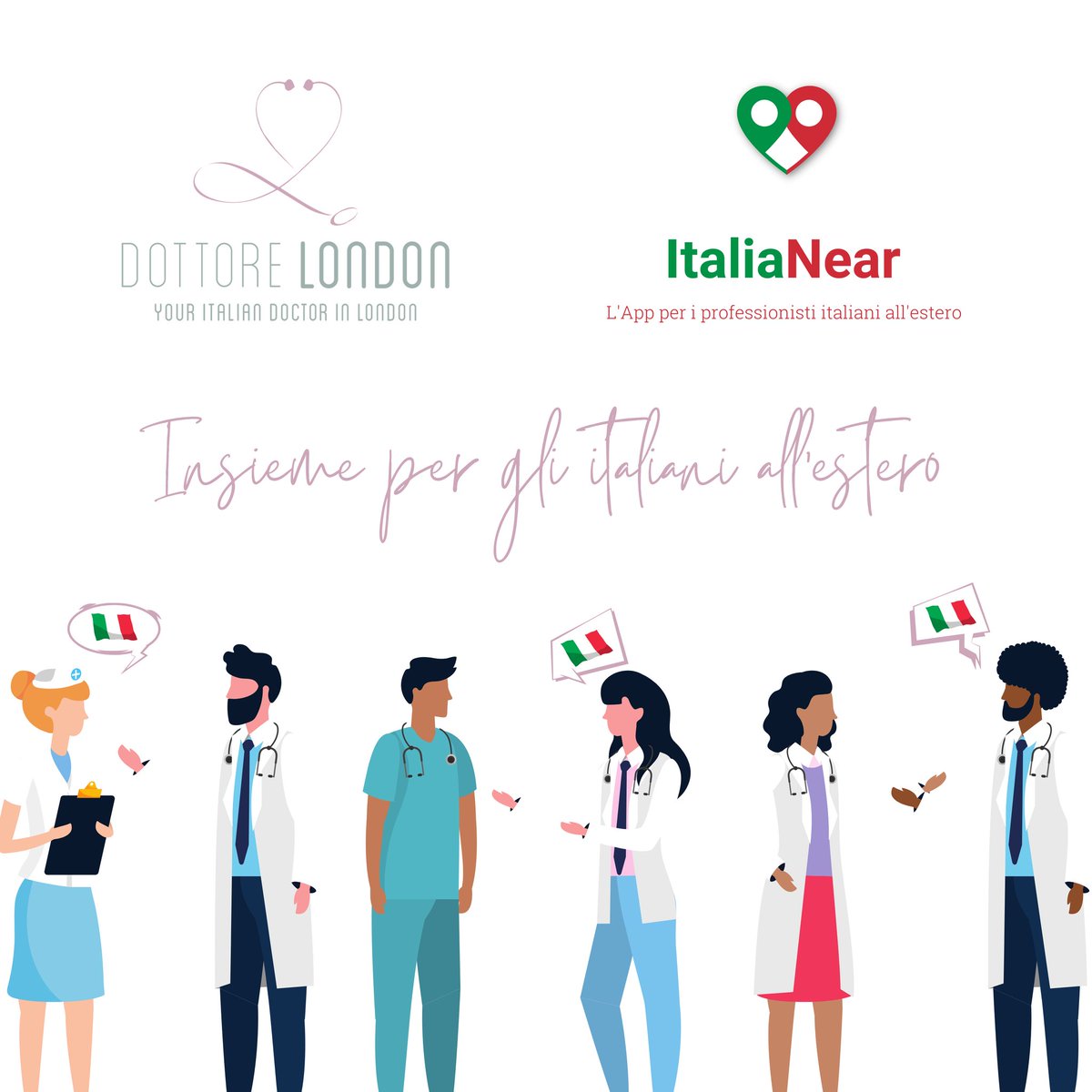 Siamo felici di collaborare con <a href="/dottoreLondon/">DottoreLondon</a> e di condividere la stessa missione: aiutare i nostri connazionali a superare le barriere linguistiche e a creare una comunità unita e solidale di italiani all'estero.
Insieme, per gli #italianiallestero
#italianialondra #ItaliaNear