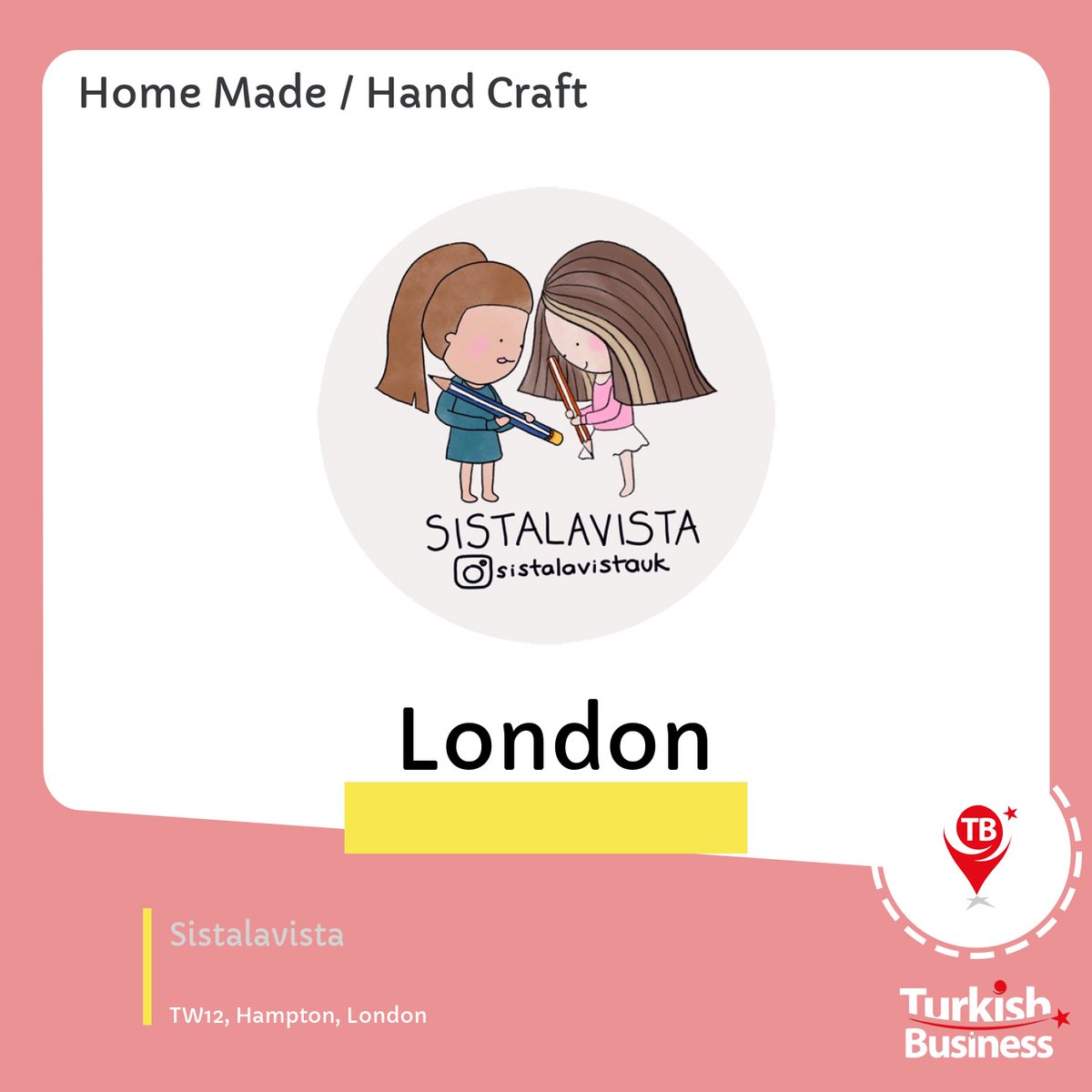 Turkish Business (@turkishuk) on Twitter photo Turkish Business of the Day:
Home Made / Hand Craft (Sistalavista)
Download our App for more details.
#Home #Made #Hand #Craft #Sistalavista #Sistalavista Instagram: <a href="/Sistalavistauk/">Sistalavista</a> #turkishbusiness #turkishbusinessapp #turkishbusinessorg #turkishbusinessuk Turkish Business of the Day:
Home Made / Hand Craft (Sistalavista)
Download our App for more details.
#Home #Made #Hand #Craft #Sistalavista #Sistalavista Instagram: <a href="/Sistalavistauk/">Sistalavista</a> #turkishbusiness #turkishbusinessapp #turkishbusinessorg #turkishbusinessuk