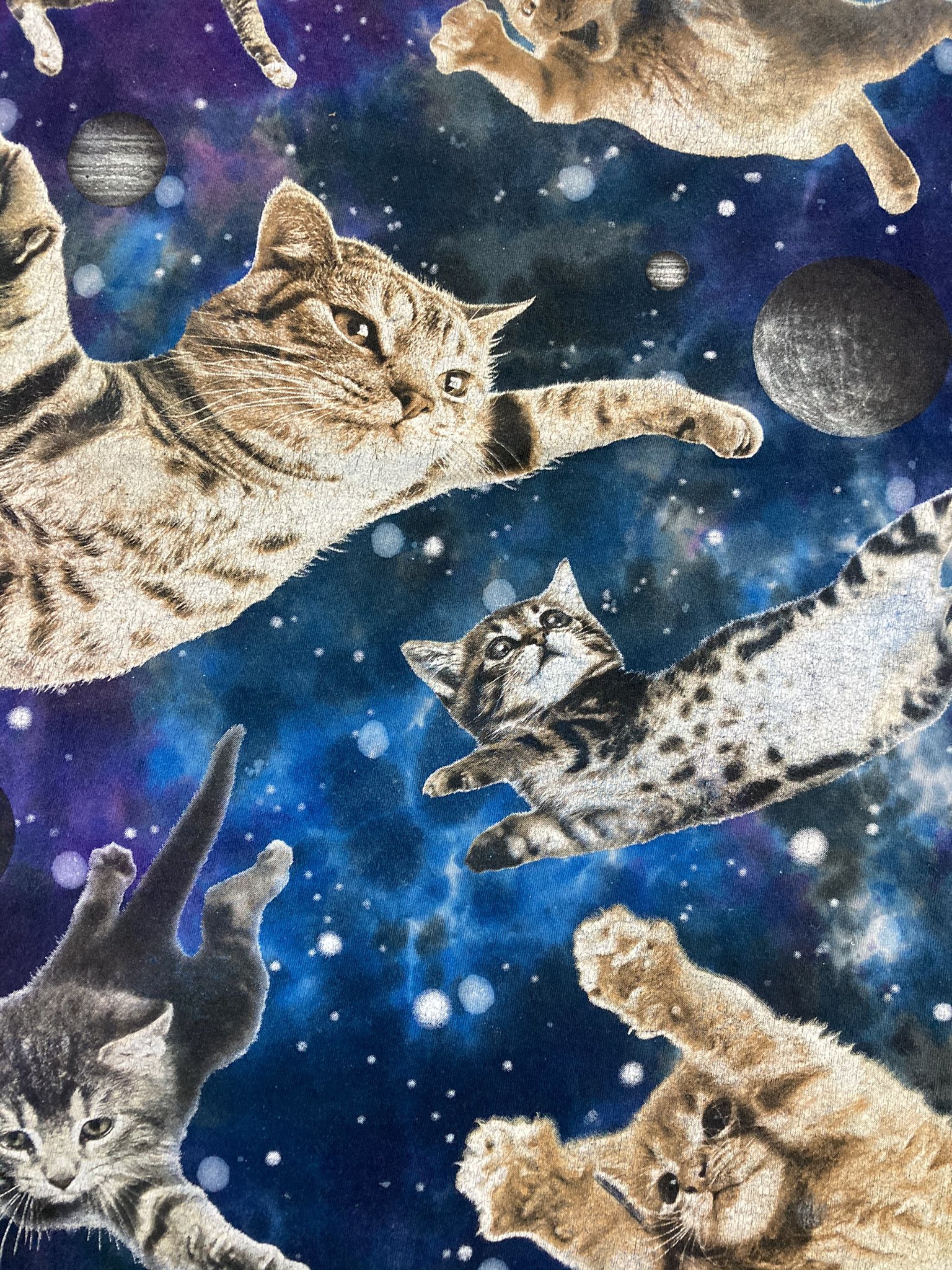 古着屋 ブレードワークス にゃ ん にゃ ん 古着 古着屋 Tシャツ 動物 猫 タイダイ デザイン イラスト キャラクター サイケデリック サブカル 不思議 宇宙 アメリカ アメカジ ミリタリー アウトドア スポーツ ストリートファッション