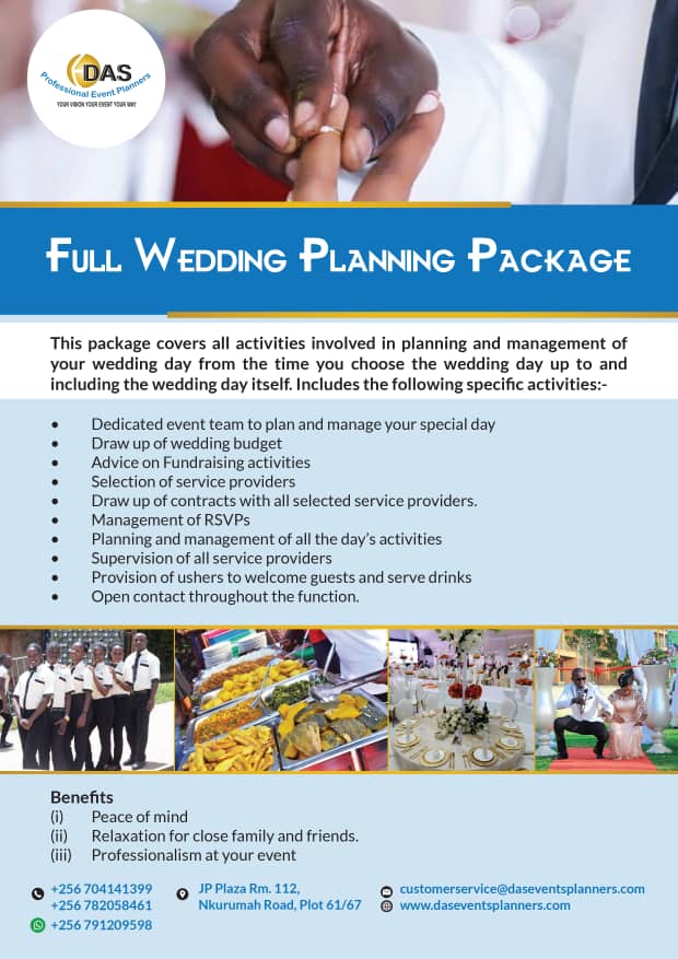 Are you looking for a stress free wedding, come let's make your event delightfully unique as we go the extra mile to ensure your vision for your event comes to pass.
#weddingplanningandmanagement.
#DASplans.