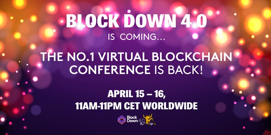 BlockDownConf's tweet image. LESS THAN A WEEK UNTIL BLOCKDOWN 4.0!!!
Get your tickets now!
#BlockDown2021 #BlockDownNotLockDown #blockchain #conference
bit.ly/2MkdZms