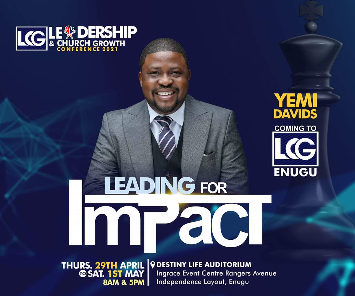 Destinylife_rc's tweet photo. Transform your life as you join @yemidavids at #LCG2021
He is the senior pastor of @globalimpactchurchng,
a church focused on pragmatic human transformation and one of the fastest growing churches in Africa. Click on this link to Register:
https://t.co/Dd0KJirxgW https://t.co/4QeYZ40KPi