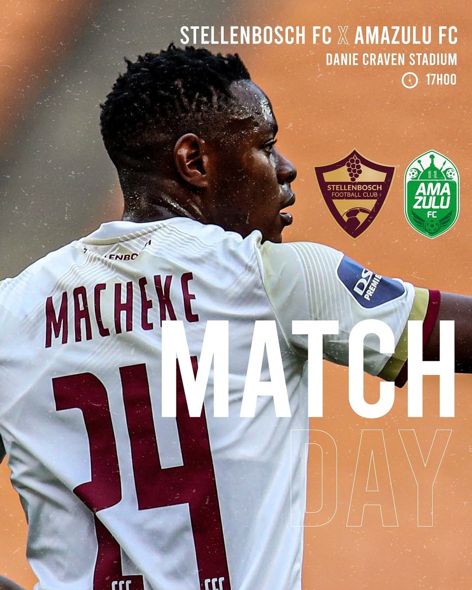 Quick turnaround and we're back with yet another MATCH DAY!  #DStvPrem  @AmaZuluFootball Today, 09 April Danie Craven Stadium17H00 SuperSport PSL No spectators allowed at the venue Live updates on our socials   #StellenboschFC  #ProudlyStellenbosch 