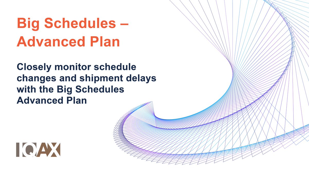IQAX_Ltd's tweet photo. The #IQAX Big Schedules Advanced plan optimizes the way you compare and track vessel voyages. By helping you closely monitor schedule changes and delays, Big Schedules' Advanced features make shipment planning a breeze. Learn more: https://t.co/Am19QDryoo https://t.co/43uYJrkzOT