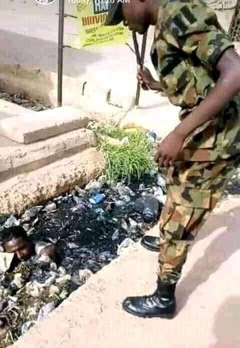 Mazi Nnamdi Kanu (@mazinnamdikanu) on Twitter photo As soon as he crawled out this filthy sewage, he metamorphosed into the deadly phenomenon known as Unknown Gunmen #UGM.
The unspeakable evil of <a href="/HQNigerianArmy/">Nigerian Army</a> & <a href="/PoliceNG/">Nigeria Police Force</a> created this monster that is now consuming them. The ‘see no evil, hear no evil’ brigade are accomplices. As soon as he crawled out this filthy sewage, he metamorphosed into the deadly phenomenon known as Unknown Gunmen #UGM.
The unspeakable evil of <a href="/HQNigerianArmy/">Nigerian Army</a> & <a href="/PoliceNG/">Nigeria Police Force</a> created this monster that is now consuming them. The ‘see no evil, hear no evil’ brigade are accomplices.