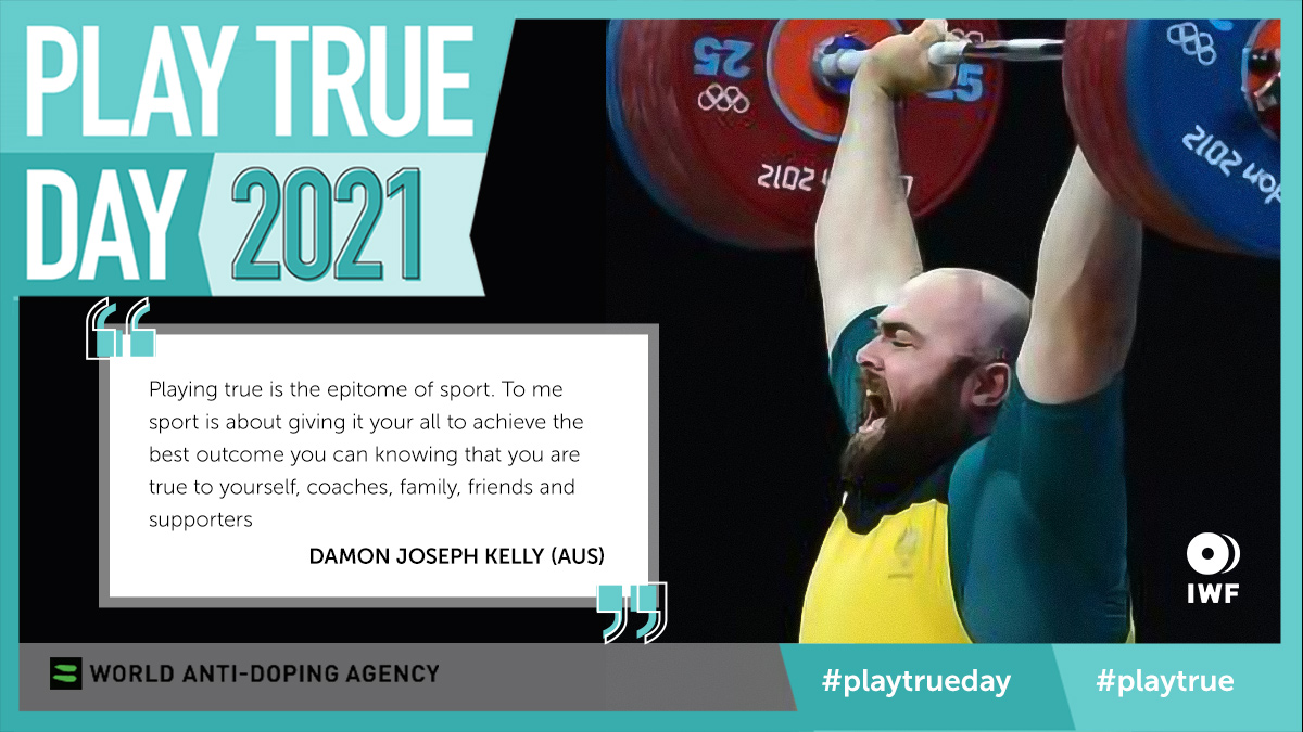 iwfnet's tweet photo. "#PlayTrue is the epitome of sport" - Damon Joseph Kelly (AUS)

#PlayTrueDay, dedicated to #CleanSport aiming to raise awareness among athletes and the public.

@wada_ama
#IWF #PlayTrueDay #PlayTrue #iLiftClean https://t.co/7HNrlXIpk1