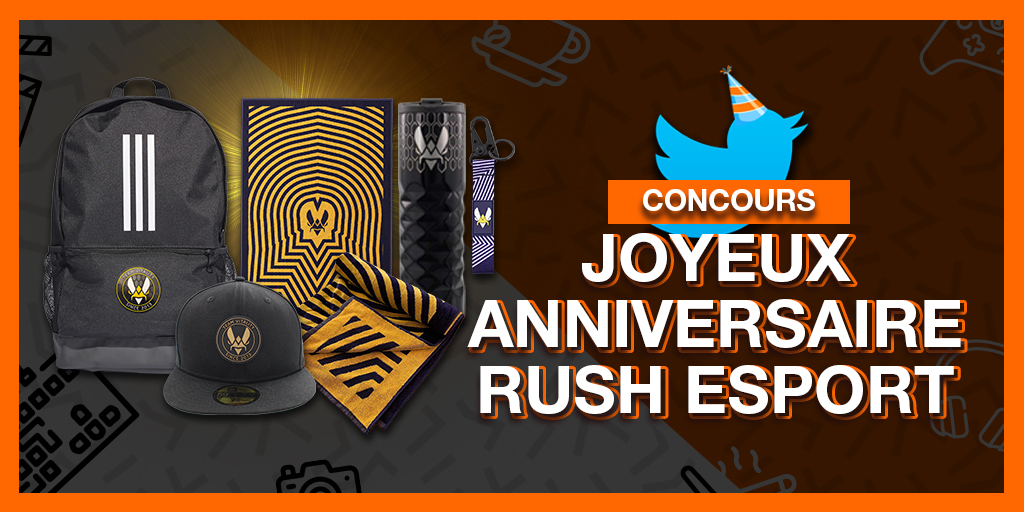 RushEsport's tweet photo. 🎁[CONCOURS] 5 ans sur Twitter, ça se fête ! 🎉

Et puisque notre plus gros kiff c'est de vous gâter, on vous a préparé 3 lots de goodies @TeamVitality ! 🐝

Pour participer :
🔁RT ce tweet
✅Follow @RushEsport 

Sélection des 3 gagnants le 16 Avril 2021 ! https://t.co/RMoLipuqSm