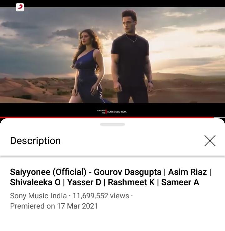 ImrealbilalAh's tweet photo. Current views #Saiyyonee all the @imrealasim songs #AsimSquad #ASIMRIAZ.
#saiyyonee 11,699,552
#Veham 56,601,090
#Bps 18,970,981
#Afkg 37,556,651
#Dmdk 86,573,063
#TRG 36,038,821
#klrk 77,310,177
#Klsn 163,825,697
#mam 71,365,907
Keep STREAMING share
#AsimSquad #TeamAsimRiaz https://t.co/idcZ1EQeog