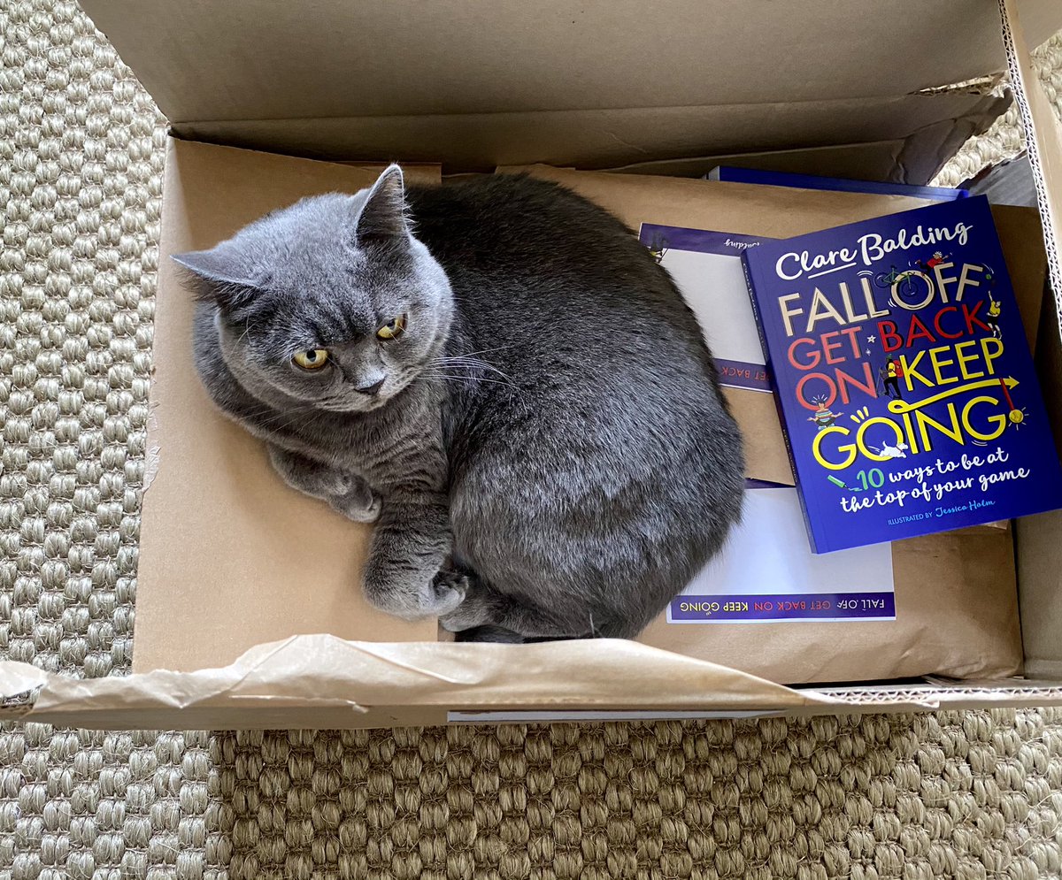 clarebalding's tweet photo. Button has decided these are HER books and they’re not going anywhere.... #FallOffBook https://t.co/0KgDeiS2Bq