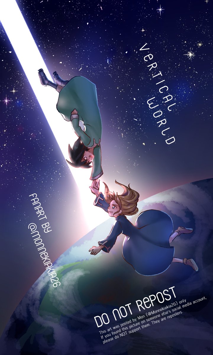 I read a manga called Vertical World (タテの国). The story was so well written that I can't stop thinking about it, so I draw these fanarts✨

Anyone who see this please go and read the manga! It's available on Manga+ and all chapters are free!
mangaplus.shueisha.co.jp/titles/100074

#タテの国