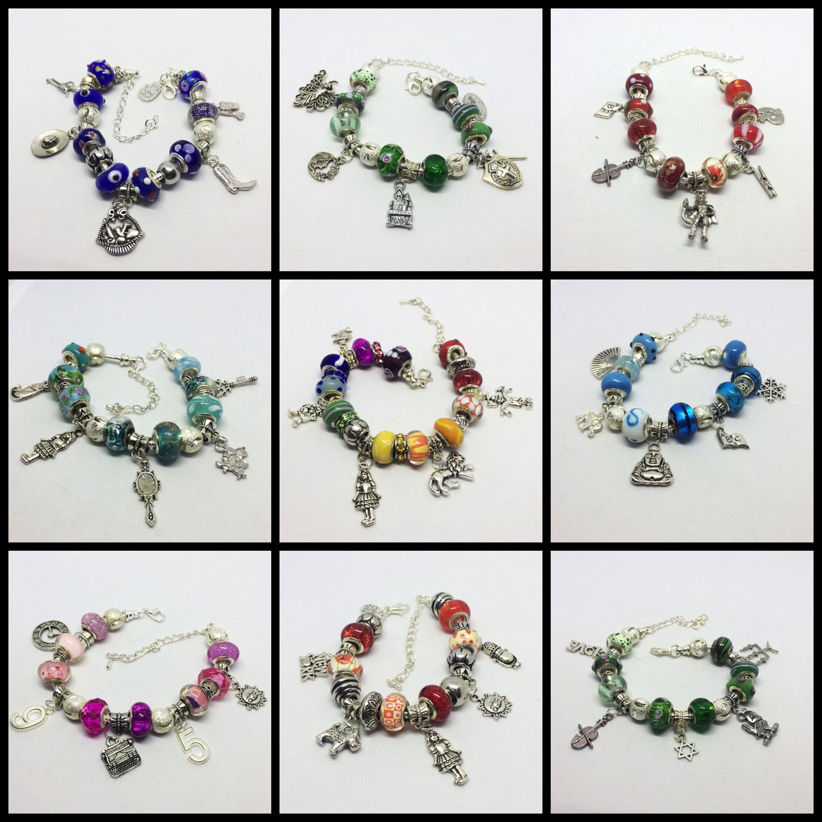 nvitation's tweet image. Our Show Charm Bracelets are always popular, check our the huge range as well as our custom bracelets -they are also ideal for Birthdays or we can personalise for special events . nvitation.co.uk  #charmbracelets #handmadegifts