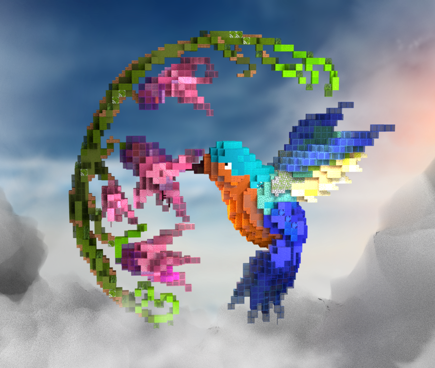 Cute Kolibri 🕊️| colouring with <a href="/xKawayyy/">Kawayyy</a> 
Render by: <a href="/lutysek/">lutysek</a> ♥️
#minecraft #minecraft建築コミュ #minecrafbuildu