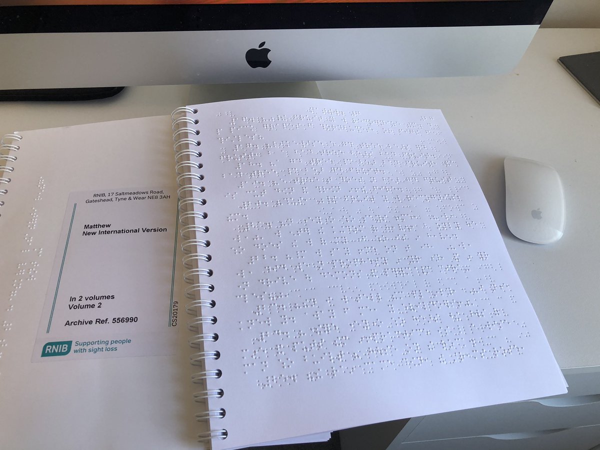 barton_kell's tweet image. Delighted with the #braille books I ordered from @RNIB they are such good quality &amp;amp; it’s lovely to have fresh dots! This new service of being able to buy any book in braille (made to order) is excellent. These six dots are such a gift. #blind /#VI #reading #books #dots