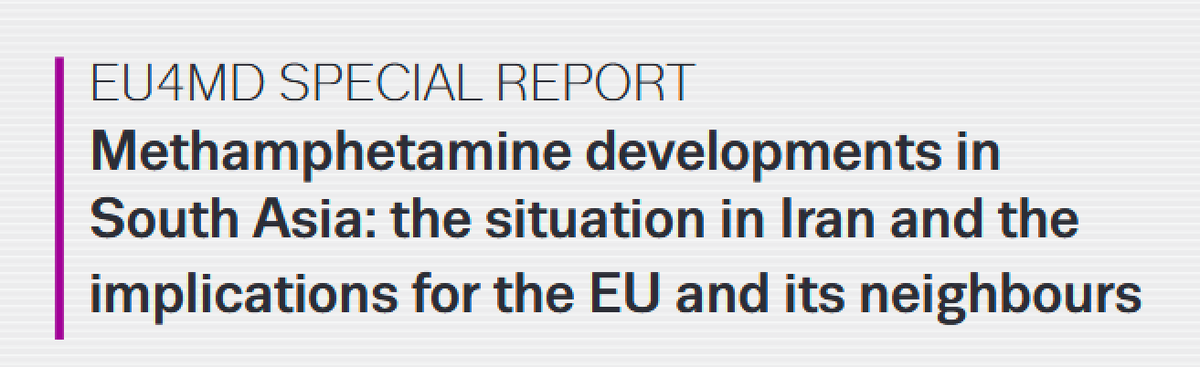 EUDrugsAgency's tweet photo. Just published:
Methamphetamine developments in South Asia: the situation in Iran and the implications for the EU and its neighbours
#EU4MD 
https://t.co/yK5uYW7HEf https://t.co/lDM4UfkfL9