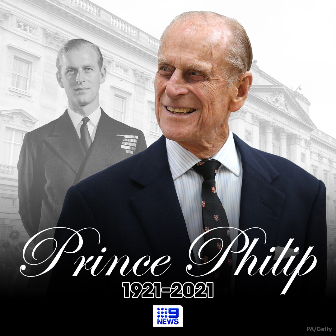 9NewsAUS's tweet photo. #BREAKING: The Duke of Edinburgh Prince Philip has died aged 99. #9News

Details: https://t.co/zWUaYKOq9I https://t.co/5DDdCR0rBE