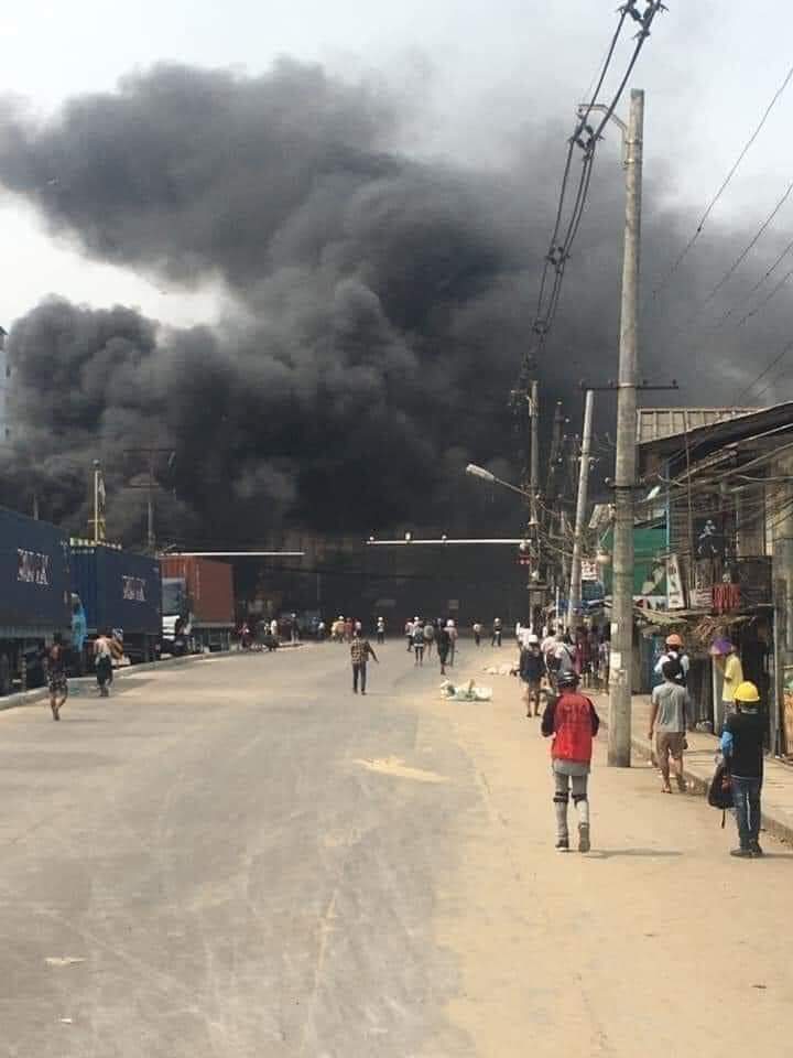 This morning Myanmar soldiers shot in residential areas in Bago town; using RPGs. More than 30  youth were killed and the bodies were piled and were not allowed to take back. Ambulances were not allowed to come in . Blood stains on road were covered with sand.