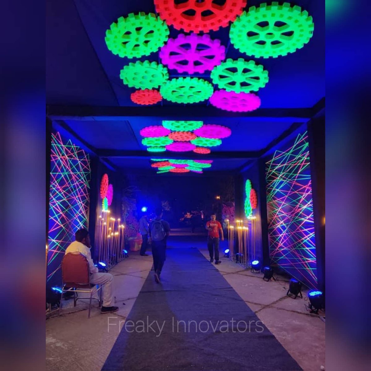 Freakyinnovator's tweet photo. Making your event come alive through this amazing neon theme 🌈💁‍♀️
.
Contact us for wedding/event planning inquires.
.
Like &amp; Follow @Freakyinnovator   for more ✨
.
#freakyinnovators #neontheme #neon #neonlights #eventplanner #events #wedding  #weddingplanner #India https://t.co/B7QBrBDEWc