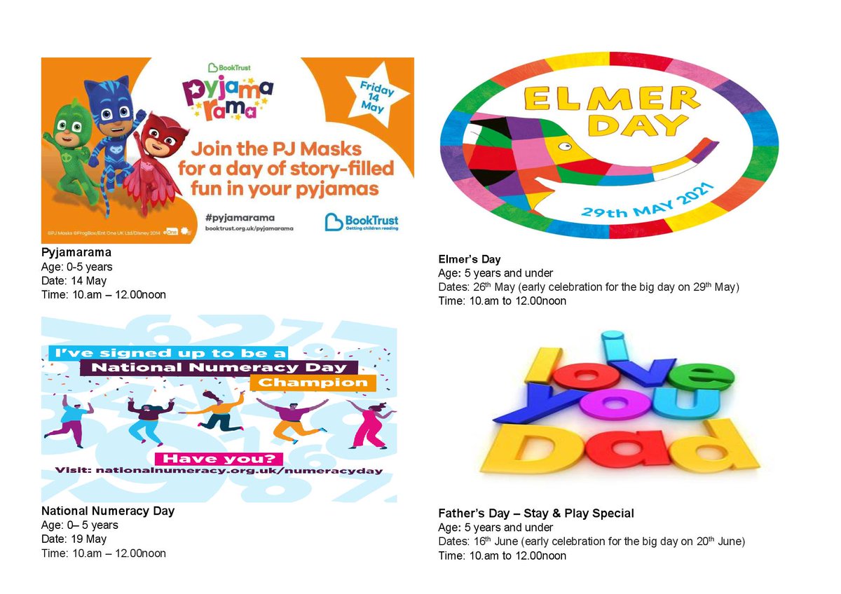 CfcPprn's tweet image. Meet our new online themed timetable from May to July! We are gonna have great fun with this! More to come...... #VirtualPlay #PPRNEnergy