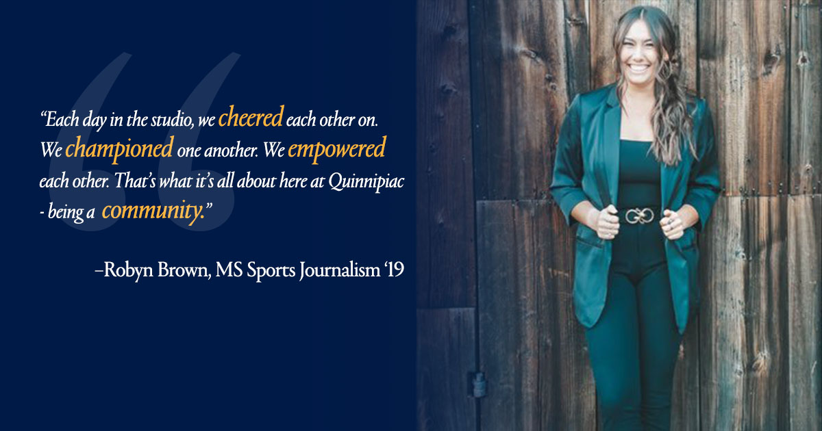 @RobynNBrown_ earned her MS in Sports Journalism in 2019 and has not stopped going after her goals. She is a hard-working and inspiring woman who is paving the way for herself and other women in sports broadcasting. Read how she made it to the WNBA: bit.ly/3s0bViu