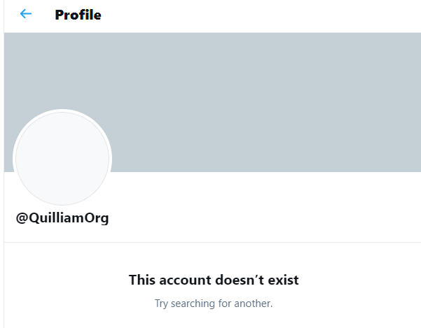 Their website ( https://www.quilliaminternational.com/ ) and Twitter account ( @QuilliamOrg) are no longer active / do not exist