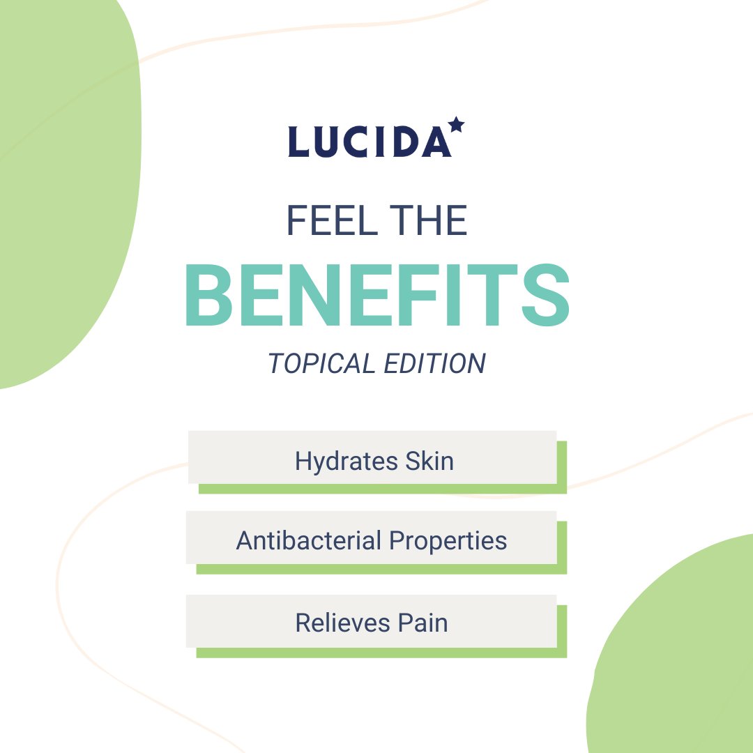 LucidaClub's tweet image. What are the benefits of topical cannabis products? 

We’re glad you asked. Topical cannabis products have a number of potential benefits from alleviating pain and other symptoms to improving your skin’s hydration and texture. 

What other questions do you have about cannabis?