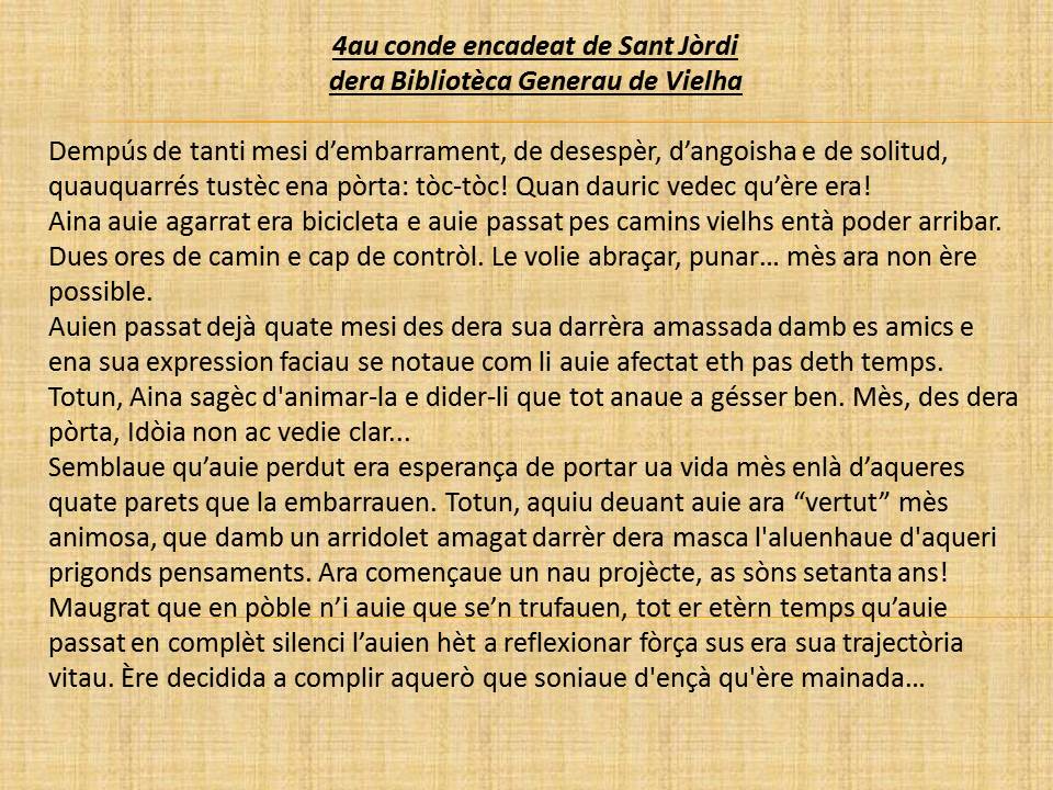 Podetz profitar era dimenjada entà inspirar-vos e ajudar-mos a hèr un shinhau mès long eth nòste conde encadeat de Sant Jòrdi... ⛓️⛓️
Qué passarà? 🤔