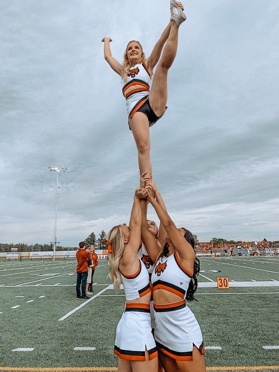 CwuCheerleading's tweet photo. good luck to @CWUFB as they take on Montana tomorrow in Missoula🤍 Wishing we were able to cheer you on from the field, but we’ll be sending our luck from the burg 🏈🐾 go cats❕ https://t.co/Qe1XZqW4sC