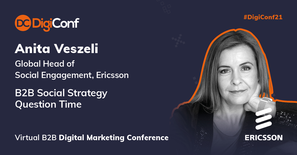 💡 Here's your opportunity to learn about #socialstrategy from a #b2bmarketing expert. 

With over 15 years' experience in #B2Bmarketing, plus a decade working in social, Anita is a social-first thinking advocate. Ask her anything at #DigiConf21: 

digiconf.co.uk/register2021/