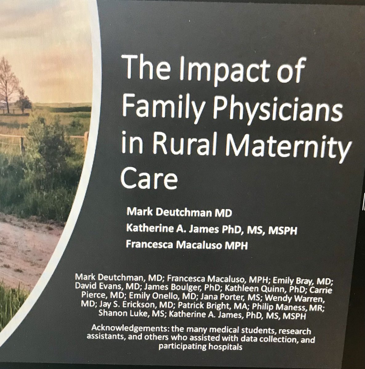 Check out our faculty, Carrie Pierce and Wendy Warren as coauthors of this work in the Impact of FM in Rural Maternity Care!