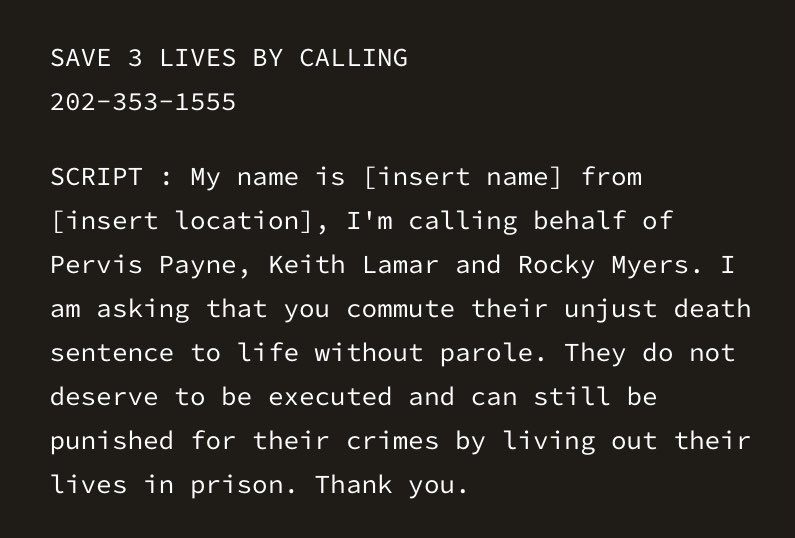 you can save three innocent lives by calling this number here below and there is also a script of what you could say