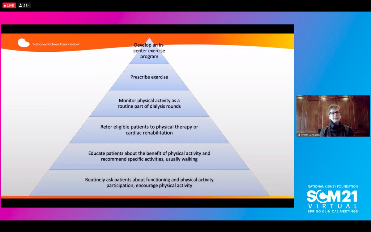 DrJ_Fonseca's tweet photo. Introducing physical activity for patients on dialysis is complex: start w/ identifying it and educating about benefits.

- Even simple activity could provide benefit. 
- Start w/ 5 min intervals and ⬆️.
- "No downside to telling patients who can walk, to walk more" https://t.co/Bpg9kbhHQR