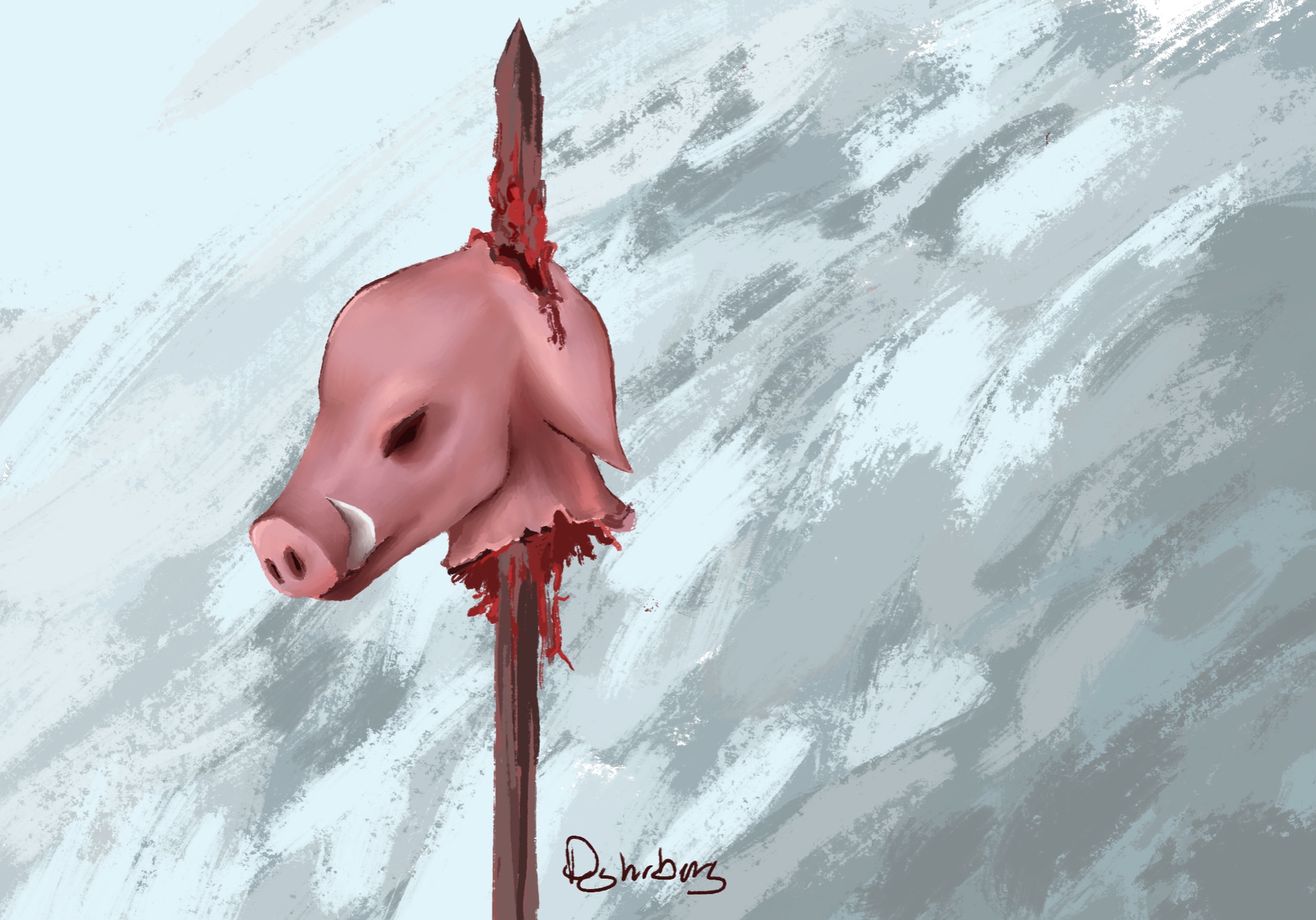 Lord Of The Flies Pig Head Cartoon Eyi5T7BWgAAM9dy Large