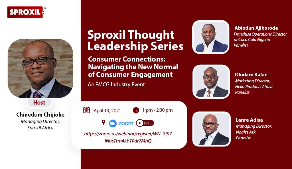 We’re excited to reveal our lineup of expert panelists our online thought leadership series, happening next Tuesday

Here’s a chance to learn firsthand, how top brands are navigating the new normal of consumer engagement.

Click below to register now
lnkd.in/dJaBZ3C