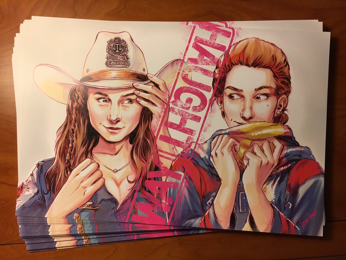 I decided since  @ClexaCon was a special show I’d do a limited edition  #WayHaught   print. Just for this one special weekend. I’d never done an exclusive print. Hoped it would do ok... you crazy fools. I had no idea.