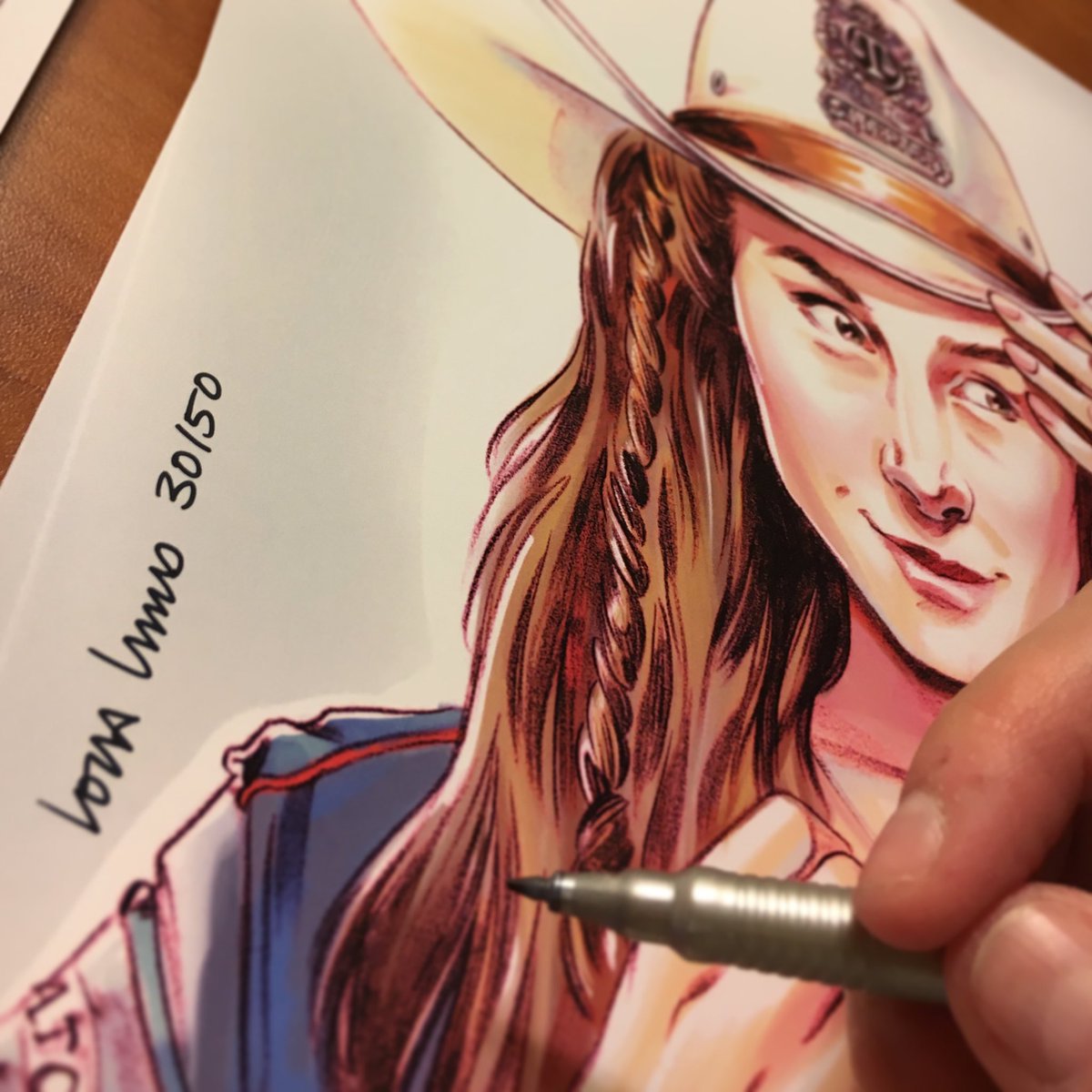 I decided since  @ClexaCon was a special show I’d do a limited edition  #WayHaught   print. Just for this one special weekend. I’d never done an exclusive print. Hoped it would do ok... you crazy fools. I had no idea.