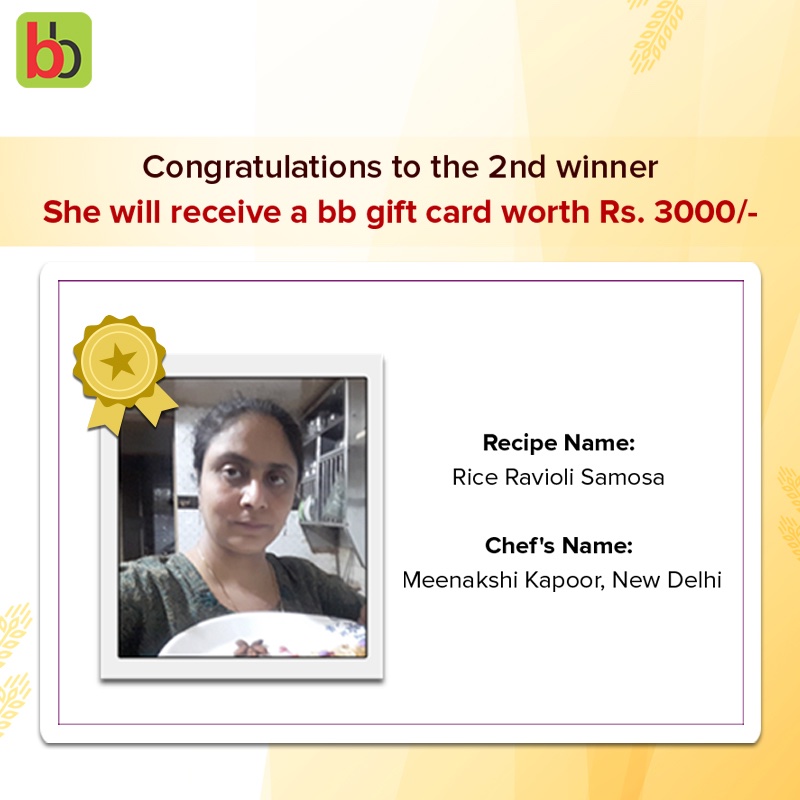 bigbasket_com's tweet photo. Congratulations to Mala Shetty from Banglore, Meenakshi Kapoor from New Delhi, Brindha from Chennai, and all the other participants on winning our “#bbRoyal #BasmatiRice” #RecipeContest! Check out all the winning #recipes here: https://t.co/LSaWneRrfF
#bigbasket #Cooking #Rice https://t.co/aihdKFsN2k