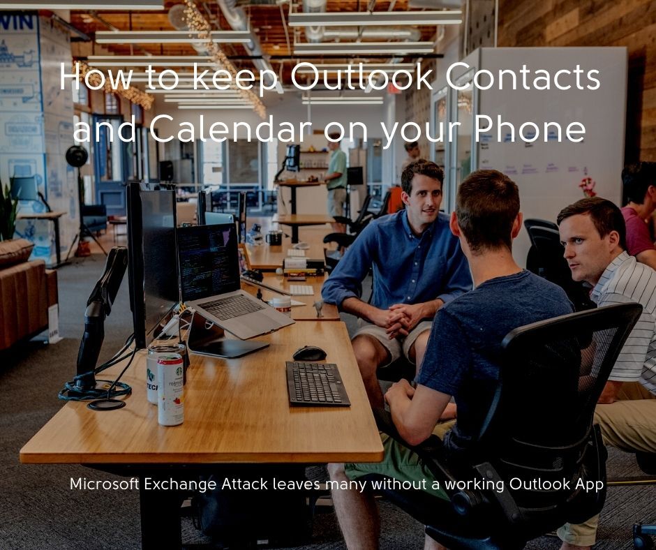 companionlink's tweet photo. The Microsoft Exchange attack has forced many businesses to switch their email backend from Exchange to IMAP.  Here are steps you can take to get an App on your Phone connected to Outlook and get Calendar Sharing in your office.  https://t.co/sTA6xh4U1M https://t.co/gnRnfW8nj4