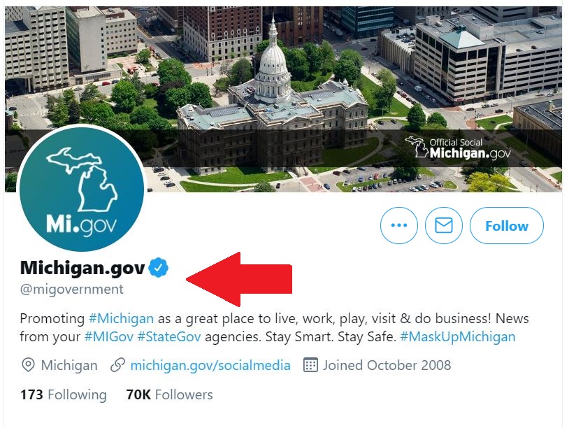 We’ve updated our Twitter user handle! Be sure to follow us at <a href="/migovernment/">Michigan.gov</a> or x.com/migovernment for updates from the state of Michigan. Our <a href="/migov/">Michigan.gov</a> account is no longer active &amp; will not be monitored. Be sure to follow all our #MiGov accounts at Michigan.gov/SocialMedia.