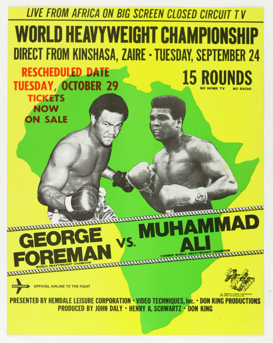 The poster is a bit of an homage to the greatest fight poster ever! Rumble in the Jungle with the GOAT vs Foreman. #COVIDisAirborne