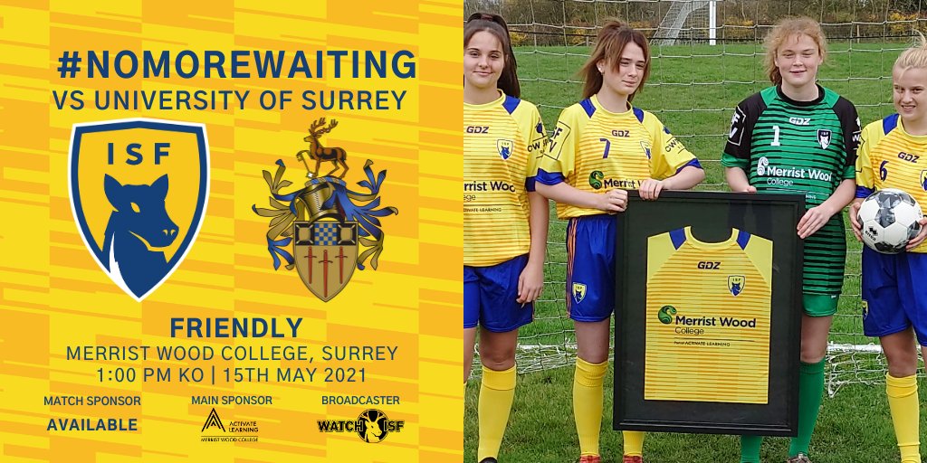 We're pleased to announce our first 2 games to be played at @MerristWood_FDC, we'll be hosting 2 teams from <a href="/UoSWFC/">UoSWFC</a> on 24th April and 15th May.

We're excited to host both teams, and match sponsorship for game 2 is still available!

#NoMoreWaiting #BlueandGold #WomensFootball