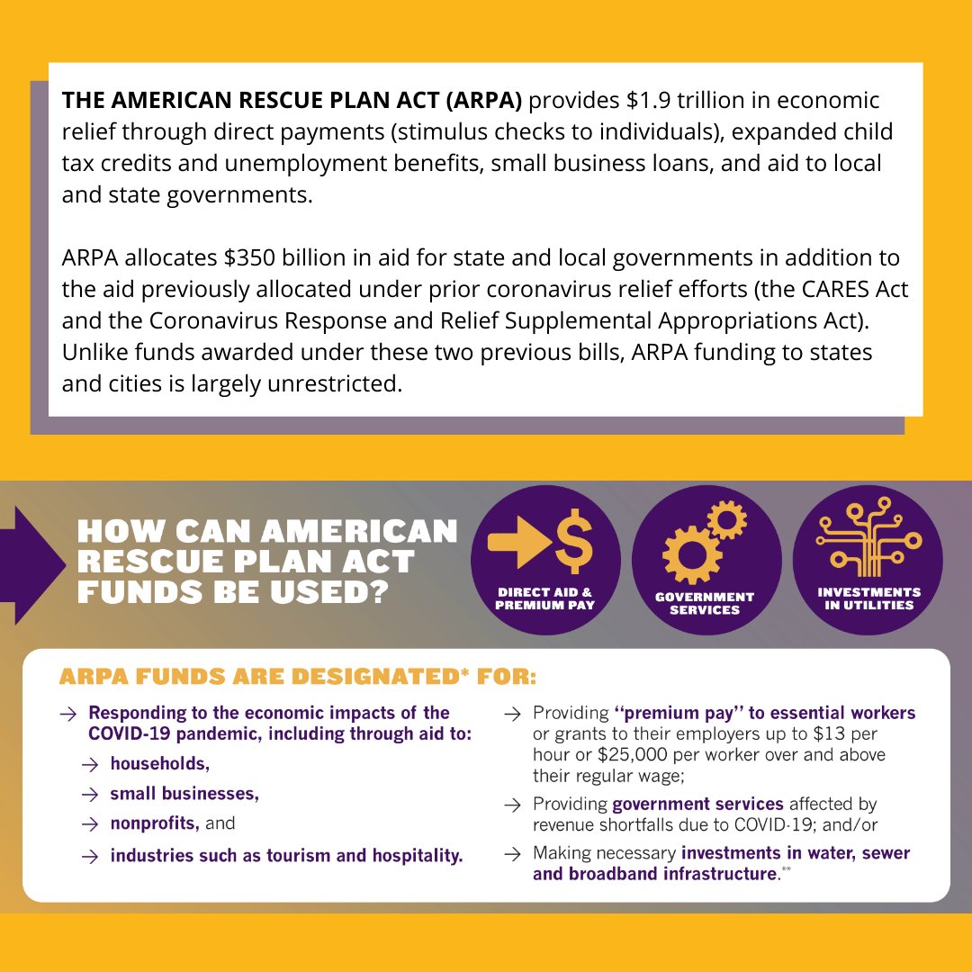 Find out how much  #AmericanRescuePlan cash is coming to your city, county and state here using this tool from  @civilytics  https://www.civilytics.com/post/arpa-local-aid/ and let's ensure we continue to  #DefundPolice  #DefundthePolice  #RefundCommunities  #DefendBlackLives & invest in genuine public safety.