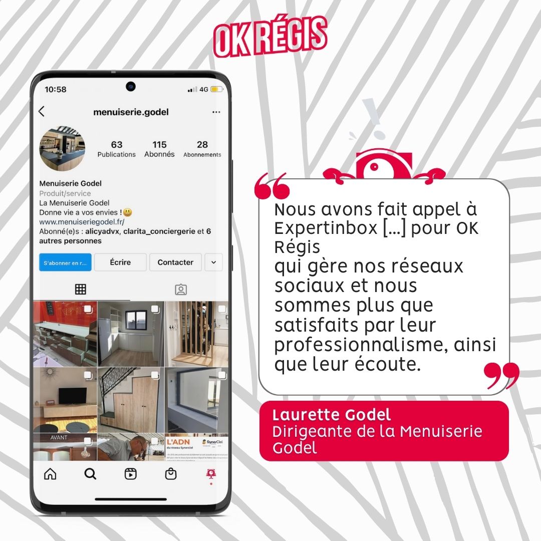 Régis se fait plein d'amis dans les quatre coins de la France ! 😁

Merci à la Menuiserie Godel pour leur témoignage concernant l'aventure OK Régis ! 🚀

Vous êtes curieux d'en savoir plus ? Appelez Emilie au 06 28 19 51 88 📞

#expertinbox #okregis #communitymanagement